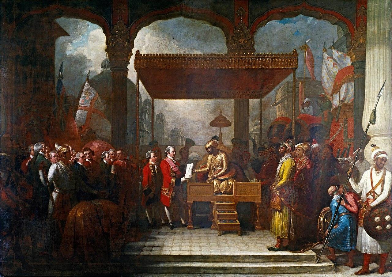 Moment image for Treaty of Allahabad: Mughal Emperor Shah Alam II and British East India Company agreement.