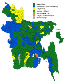 Awami League: Sheikh Hasina Wajed elected, following in father's footsteps as party regains power.