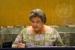 Signing the Paris Climate Agreement