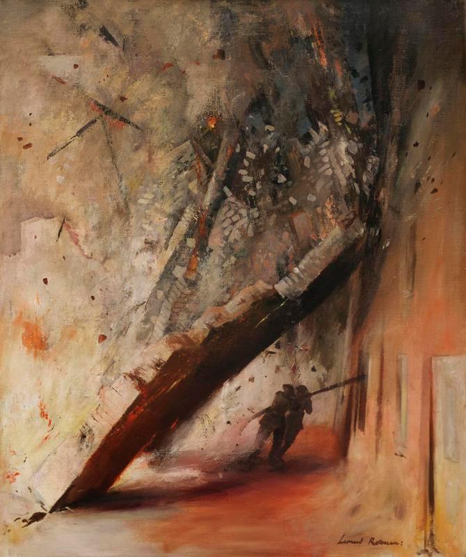 Moment image for London Fire Brigade severely impacted during World War II bombing campaign.