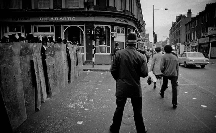 Moment image for Brixton Riots erupt in London, sparking unrest and turmoil in the city.