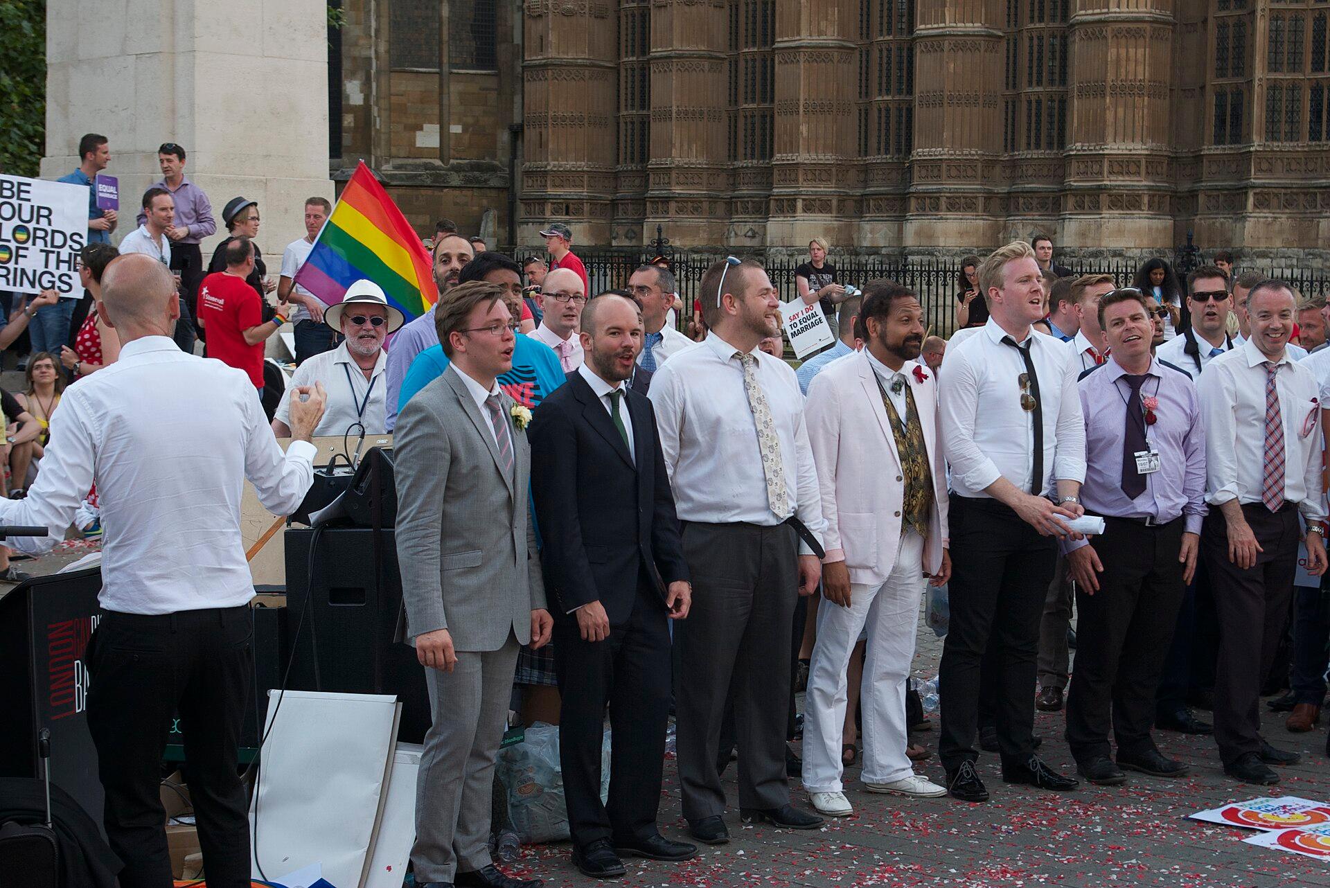 Moment image for Legalization of Same-sex marriage in England, Scotland, and Wales