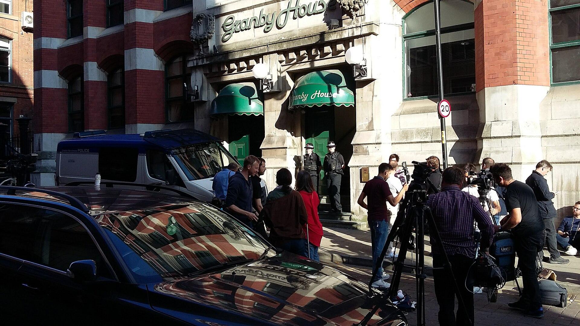 Moment image for Manchester Arena bombing at Ariana Grande concert causes multiple casualties in tragic event.