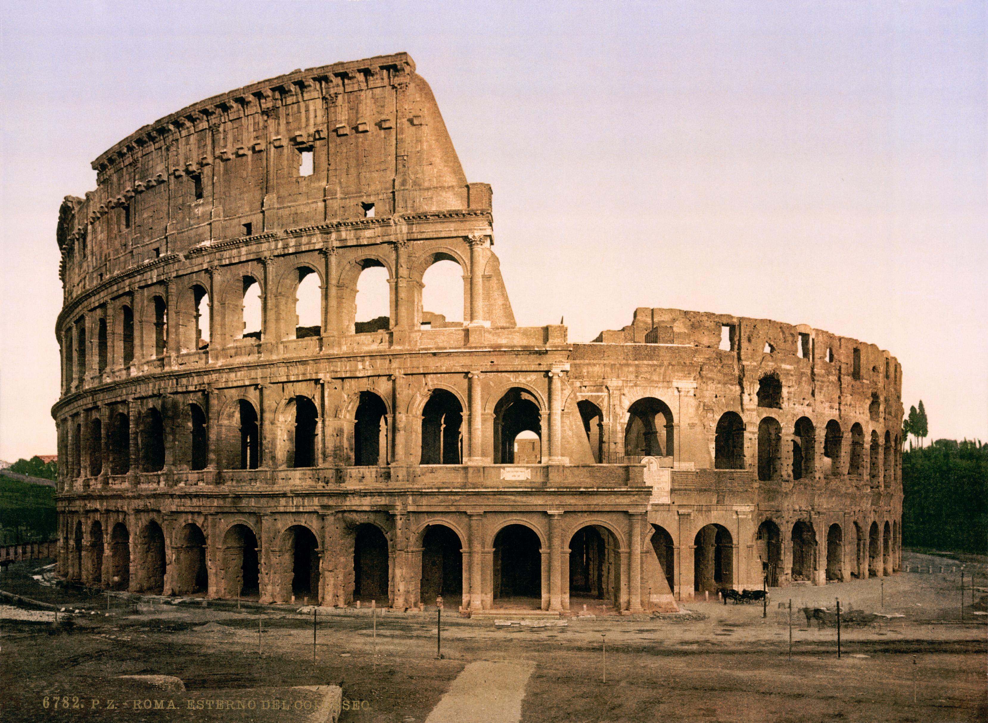 Moment image for Emperor Titus inaugurates Rome's iconic Colosseum, a historic landmark still standing today.