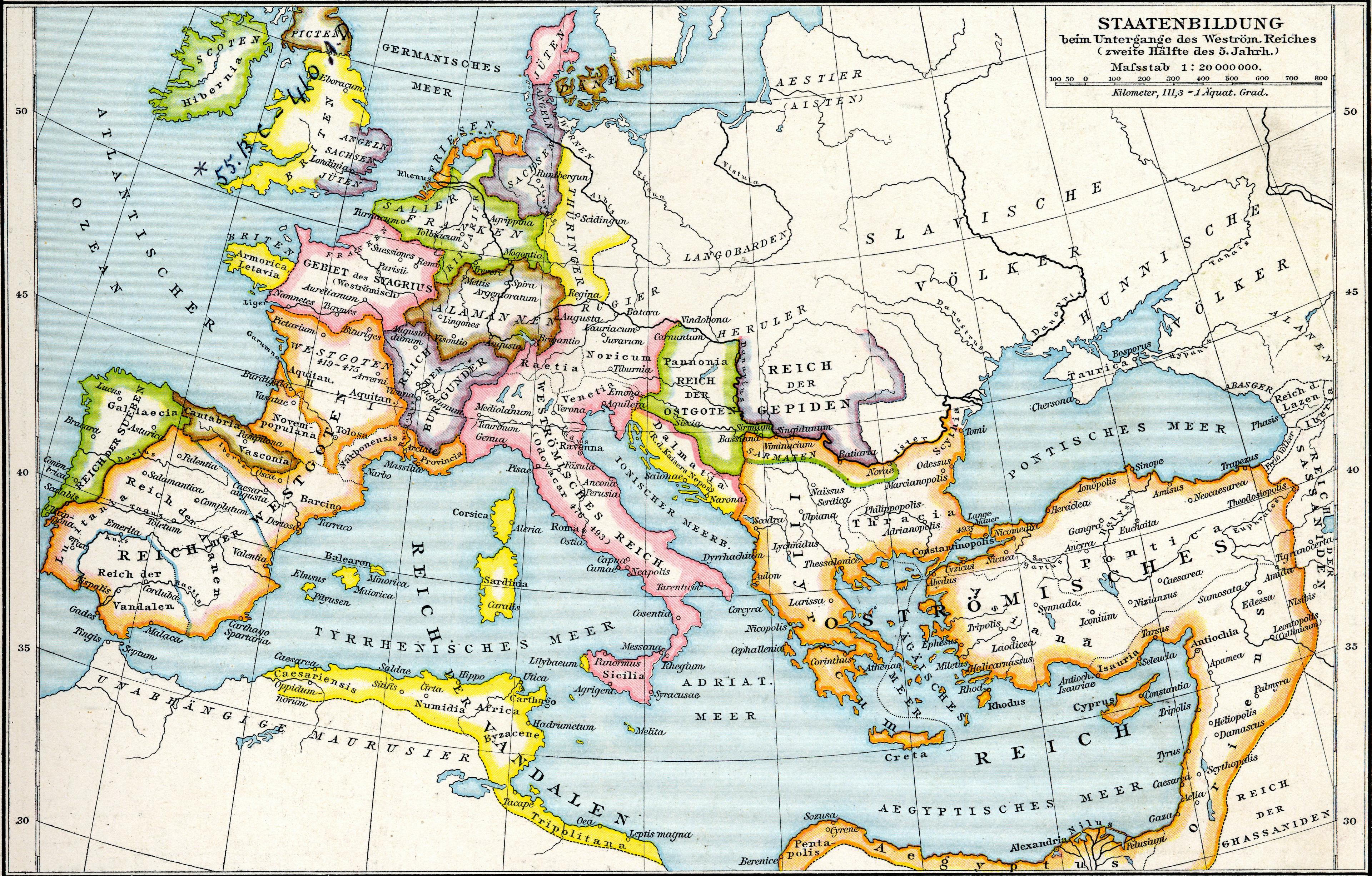 Moment image for Decline and collapse of the Western Roman Empire, leading to societal upheaval and power shifts.