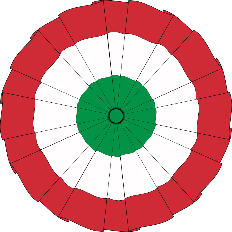 Moment image for Origin of Italy's tricolour in historic cockade symbolizes national pride and identity.