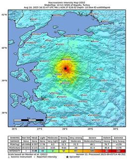Magnitude 6.1 earthquake strikes Balıkesir province