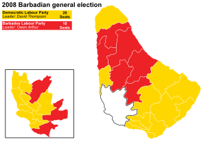 Moment image for Democratic Labour Party wins Barbados election, signals significant political change.