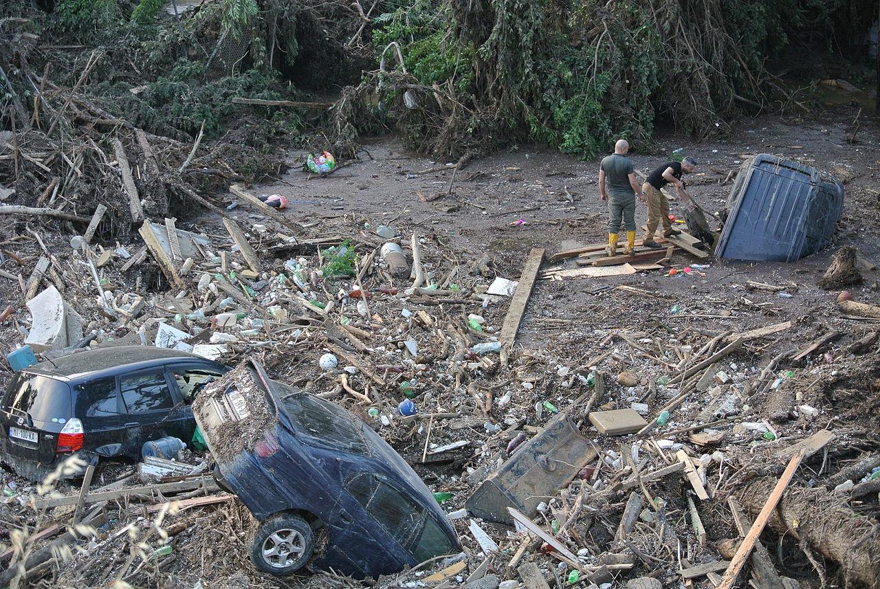 Moment image for Tbilisi faces severe floods, causing damage and endangering lives, prompting rescue efforts and evacuations.