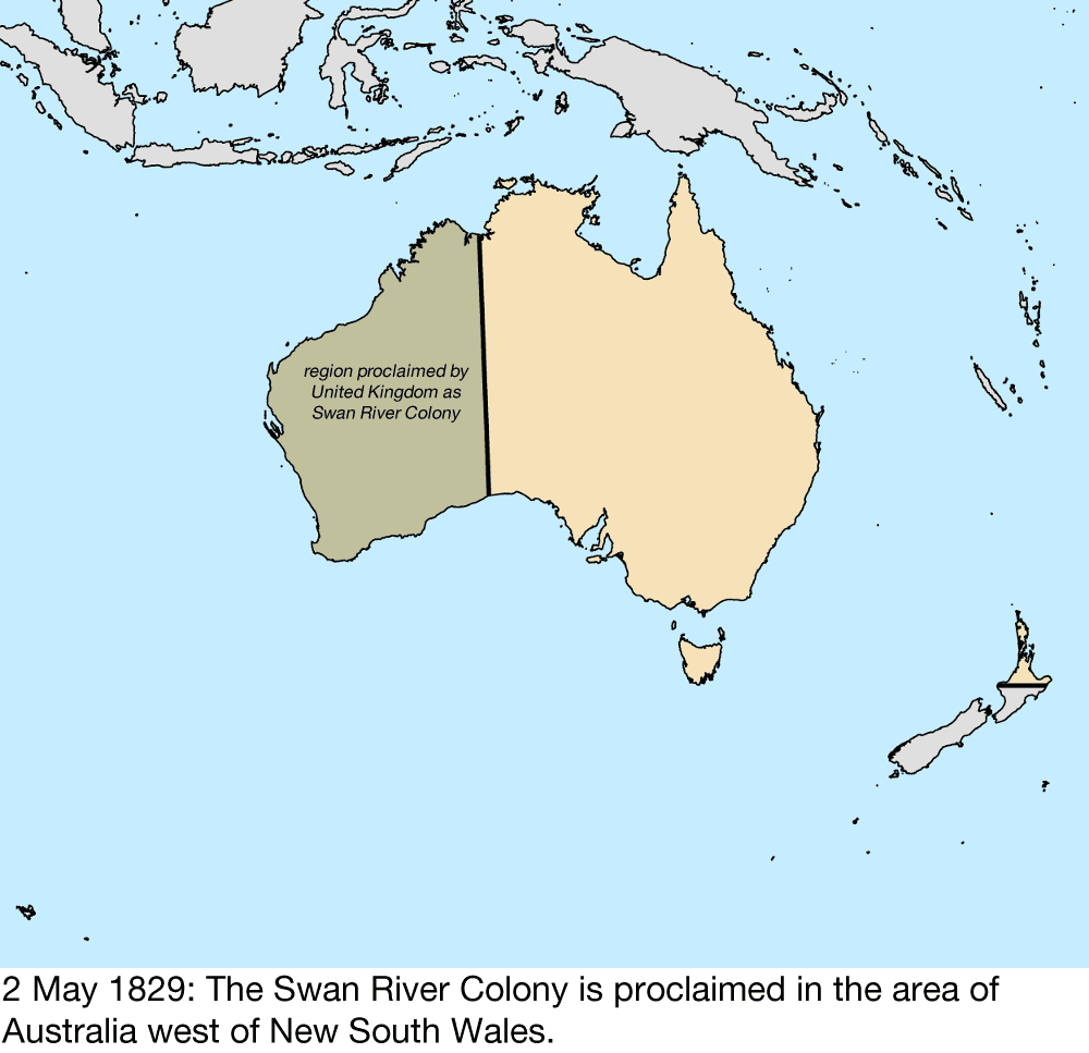 Moment image for Swan River Colony becomes Western Australia.