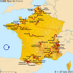 Tour de France held entirely in France, starting in Lille