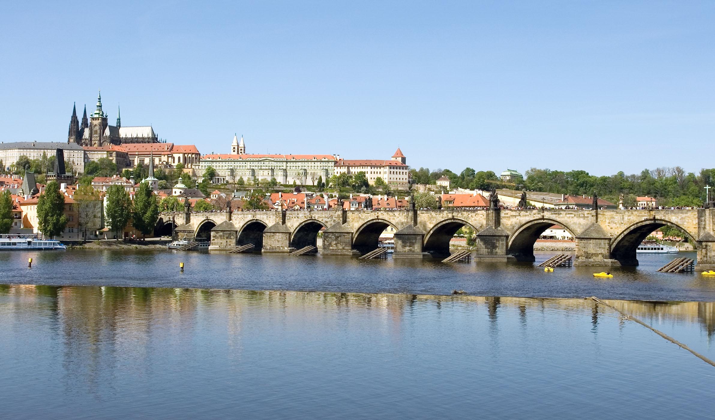 Moment image for Beginning of Charles Bridge construction in Prague.
