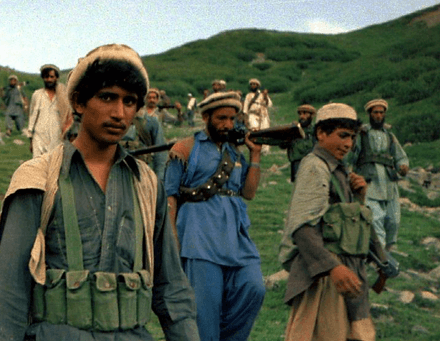 Moment image for Intensifying Mujahideen resistance challenges Soviet forces in Afghan war.