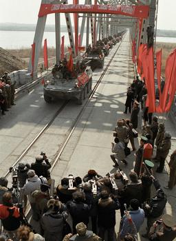 The Geneva Accords: Soviet troop withdrawal from Afghanistan after agreement.