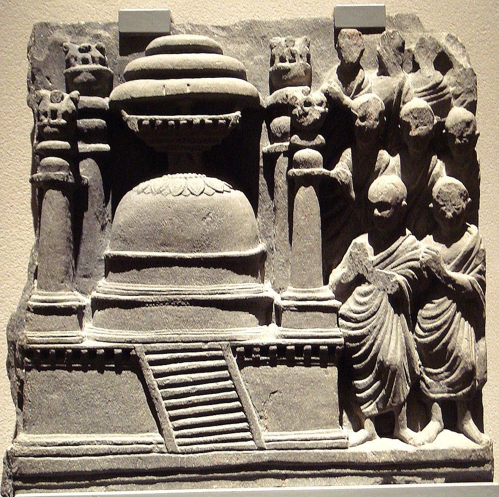Moment image for Ancient Kanishka Stupa constructed as a Buddhist monument symbolizing religious significance and architectural prowess.