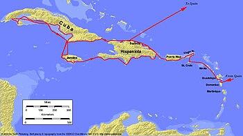 Moment image for Christopher Columbus Visits the Island and Names it Dominica (Sunday Island)