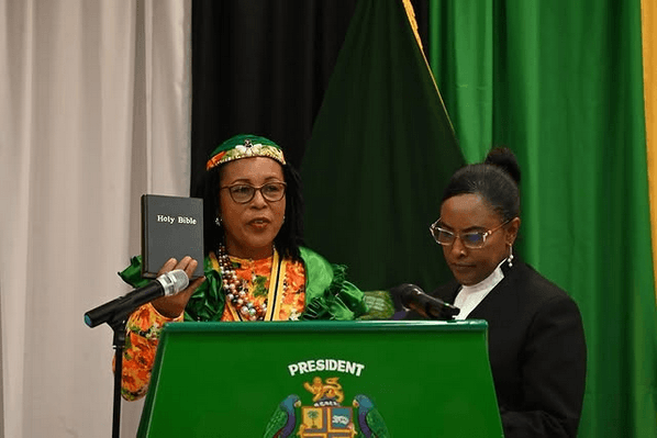 Moment image for Sylvanie Burton is Elected as Ninth President