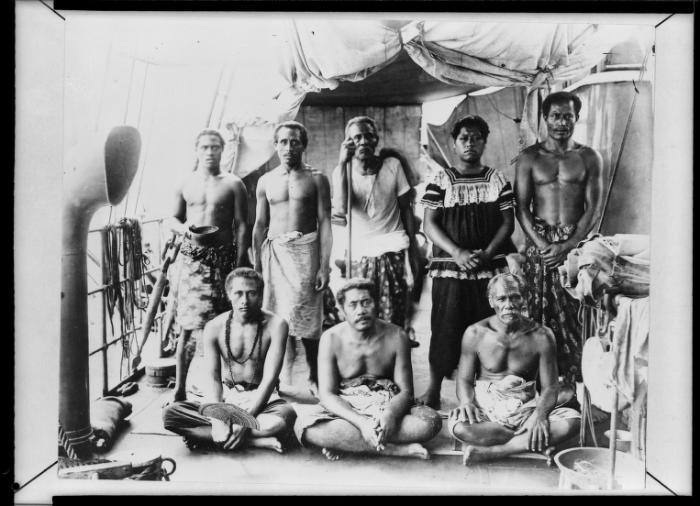 Moment image for Exile of Lauaki Mamoe & Mau a Pule leaders in Samoa by German authorities.