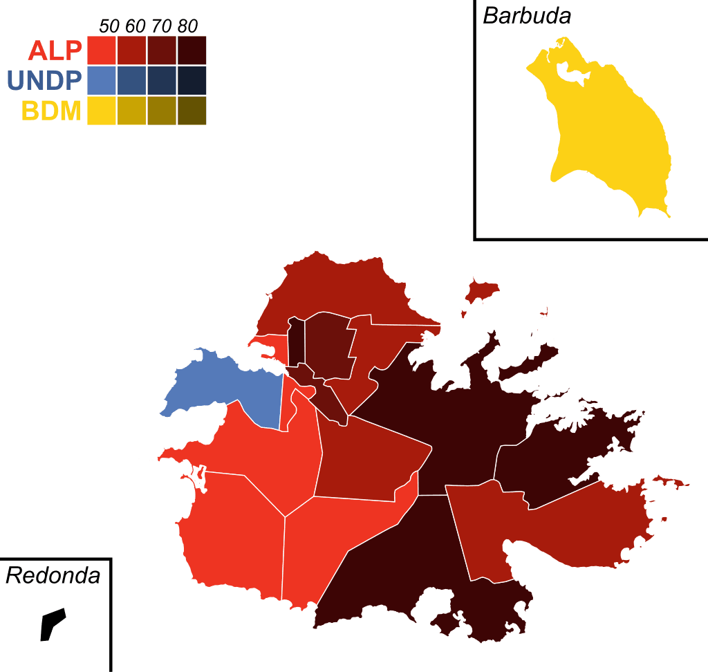 Moment image for ALP retains majority in Antigua and Barbuda elections, ensuring continuity and progress under Bird's leadership.
