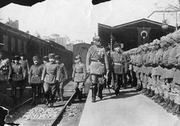Germany and Ottoman Empire forge secret alliance to counterbalance Russia in World War I.