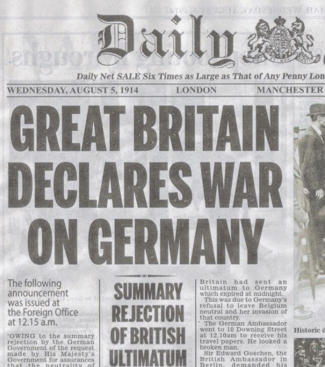Moment image for United Kingdom Declares War on Germany Over Violation of Belgian Neutrality