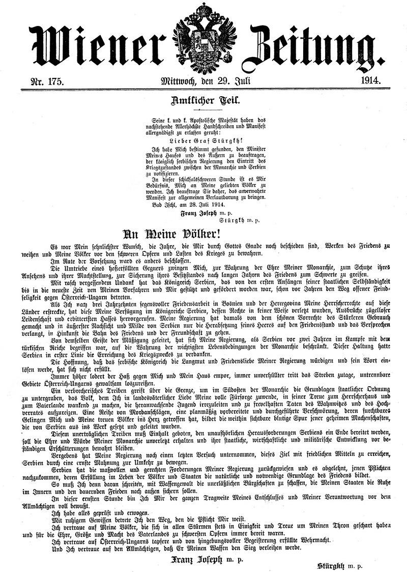 Moment image for Austria-Hungary's Declaration of War on Russia Escalates European Conflict with Lasting Consequences