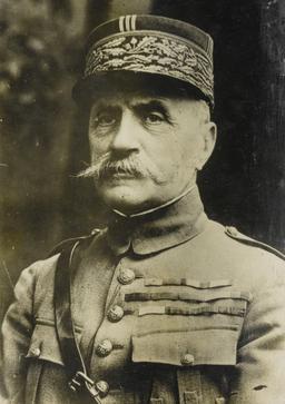 Allied leader Foch unifies forces, halts German offensive in WWI.