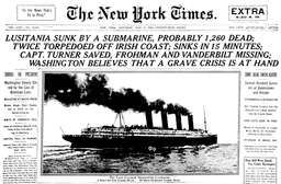 RMS Lusitania Sinking Shapes World War I Opinion