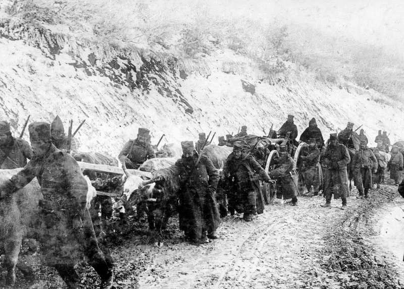 Moment image for Serbian Forces Forced to Retreat, Facing Challenges and Humanitarian Crisis in WWI