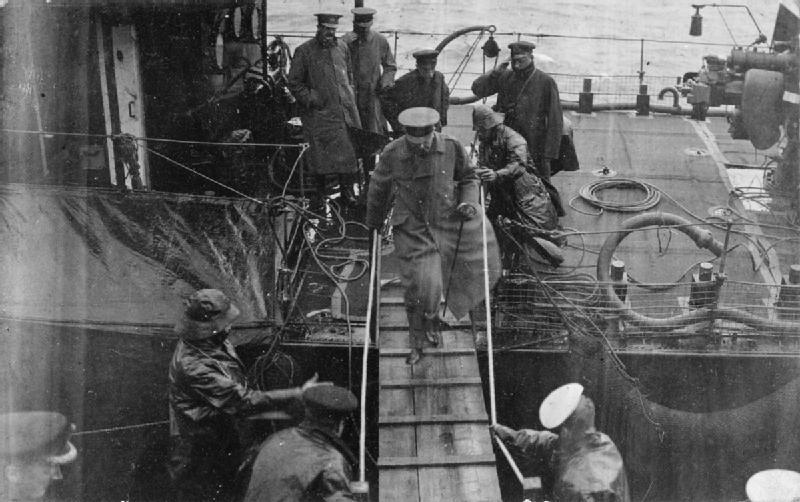Moment image for Loss of Lord Kitchener on HMS Hampshire in WWI: Impact on British war effort.