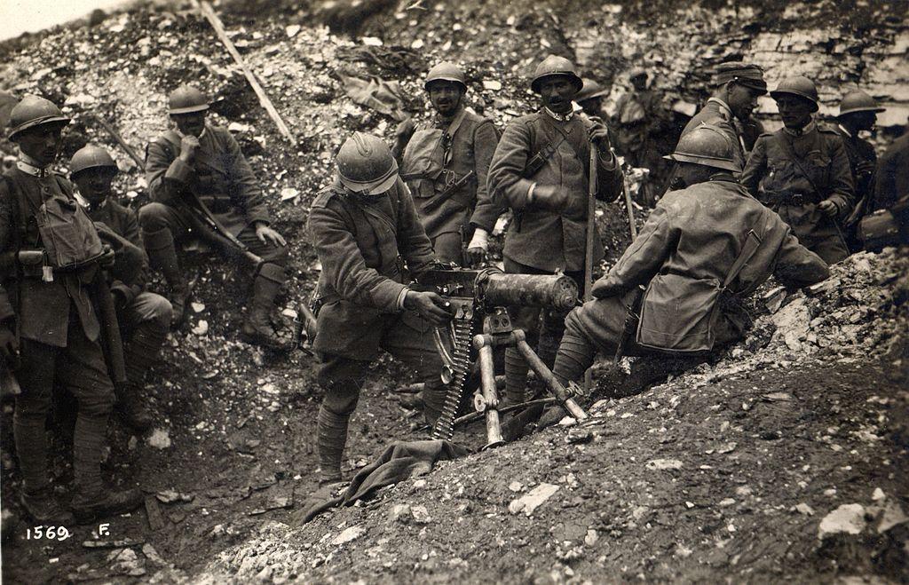 Moment image for Italian forces struggle to advance against Austro-Hungarian defenses in Seventh Battle of the Isonzo.