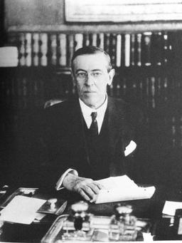 Woodrow Wilson's plea for peace during World War I disregarded by warring nations.