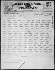 The Zimmermann Telegram: Influential communication leading to US entry in World War I.