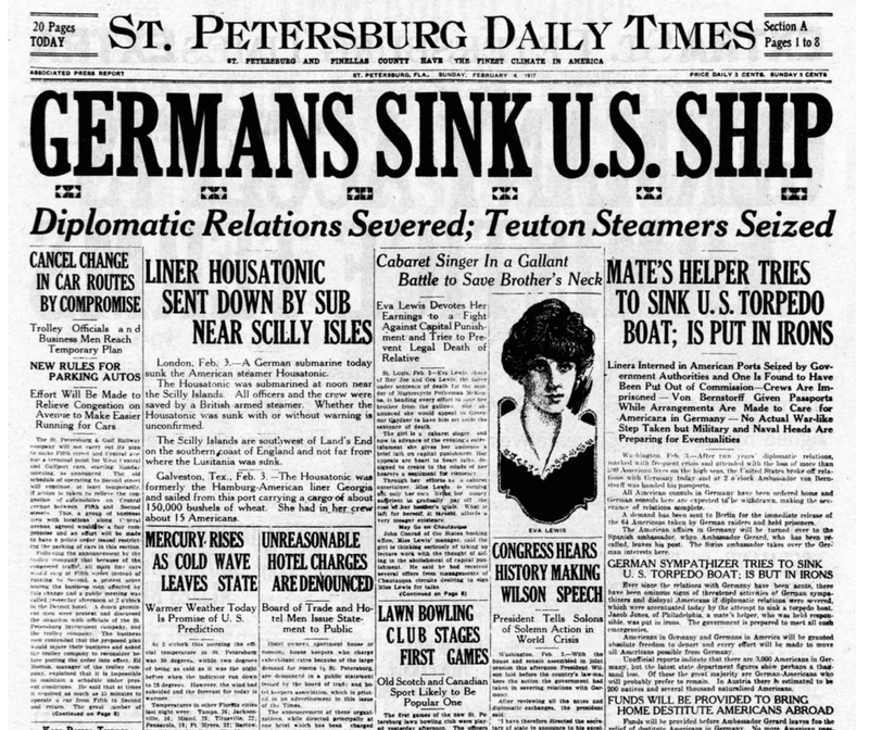 Moment image for US Responds to German Aggression in WWI: Tensions, Unrestricted Submarine Warfare, Diplomatic Rift
