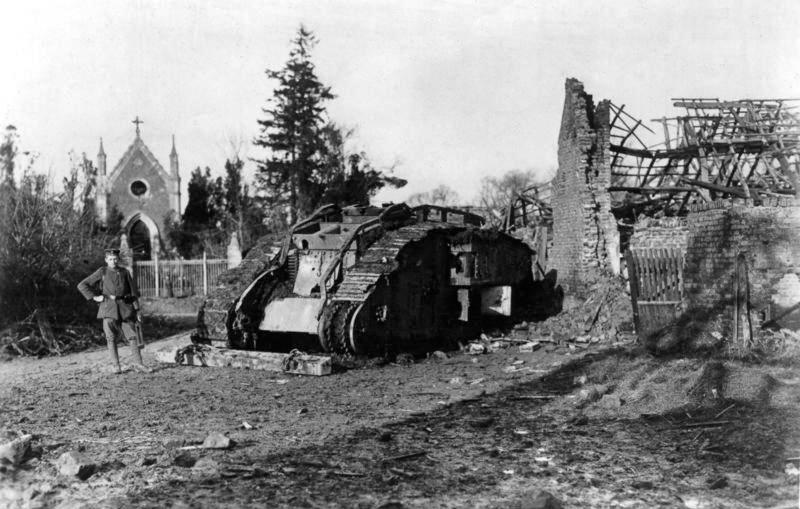 Moment image for Battle of Cambrai: Tank breakthrough, German counteroffensive, devastating casualties in World War I.