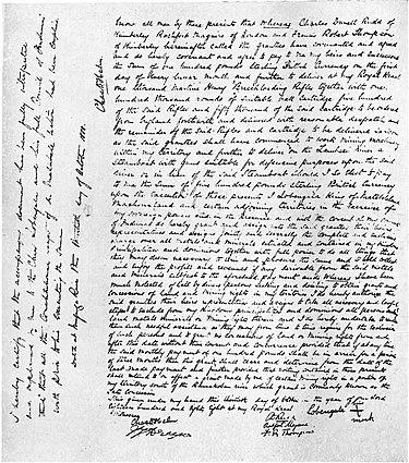 Moment image for Granting mineral rights in Mashonaland to British South Africa Company in the Rudd Concession.