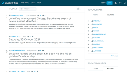 Moment image for LiveJournal Launches as an Early Blogging Platform