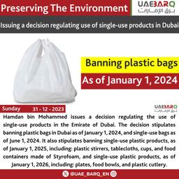 Combatting Plastic Pollution: Dubai Bans Single-Use Plastic Bags