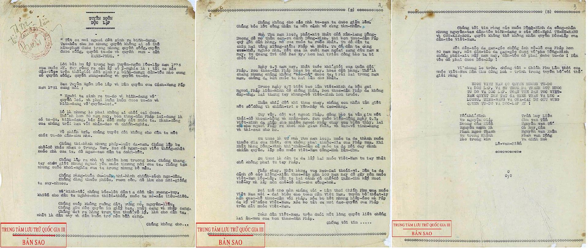 Moment image for Vietnam Independence Declared