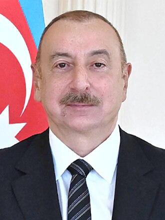 Moment image for Ilham Aliyev's fifth term amidst boycott and controversy in Azerbaijani presidential election.