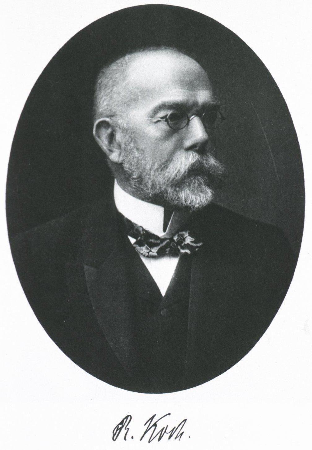 Moment image for Robert Koch's groundbreaking work on tuberculosis and bacteria identification revolutionized medical microbiology.