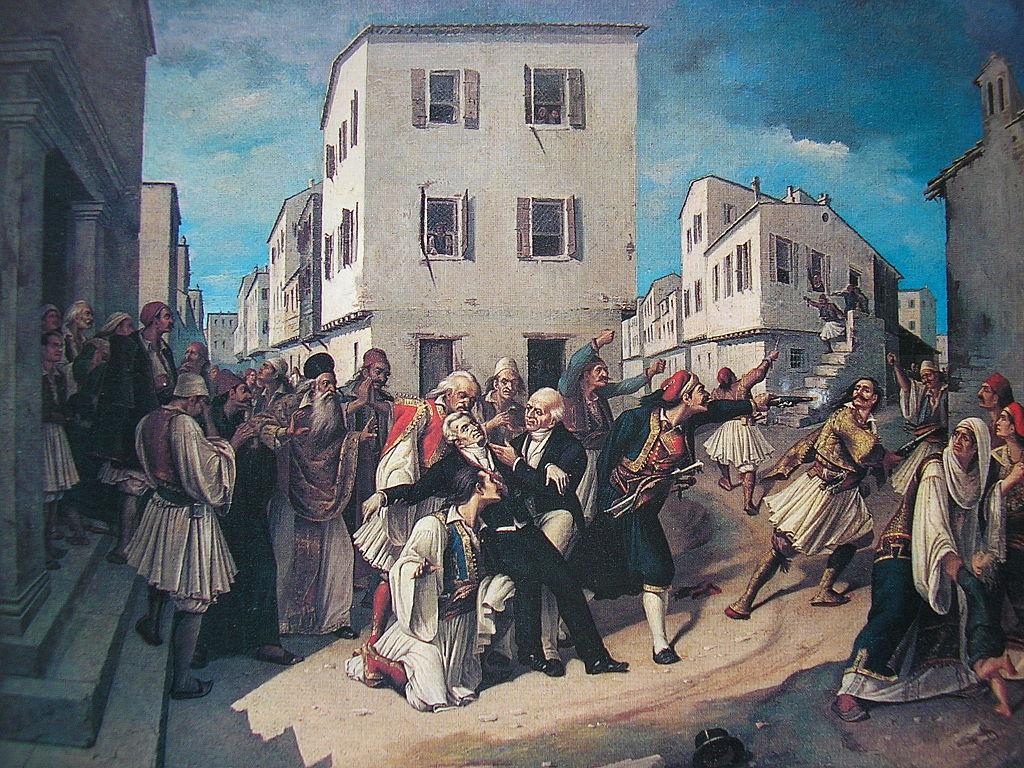 Moment image for Assassination of Ioannis Kapodistrias in his role as Greek head of state.