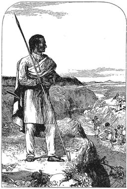 Emperor Tewodros II ascends to the throne following his coronation ceremony.