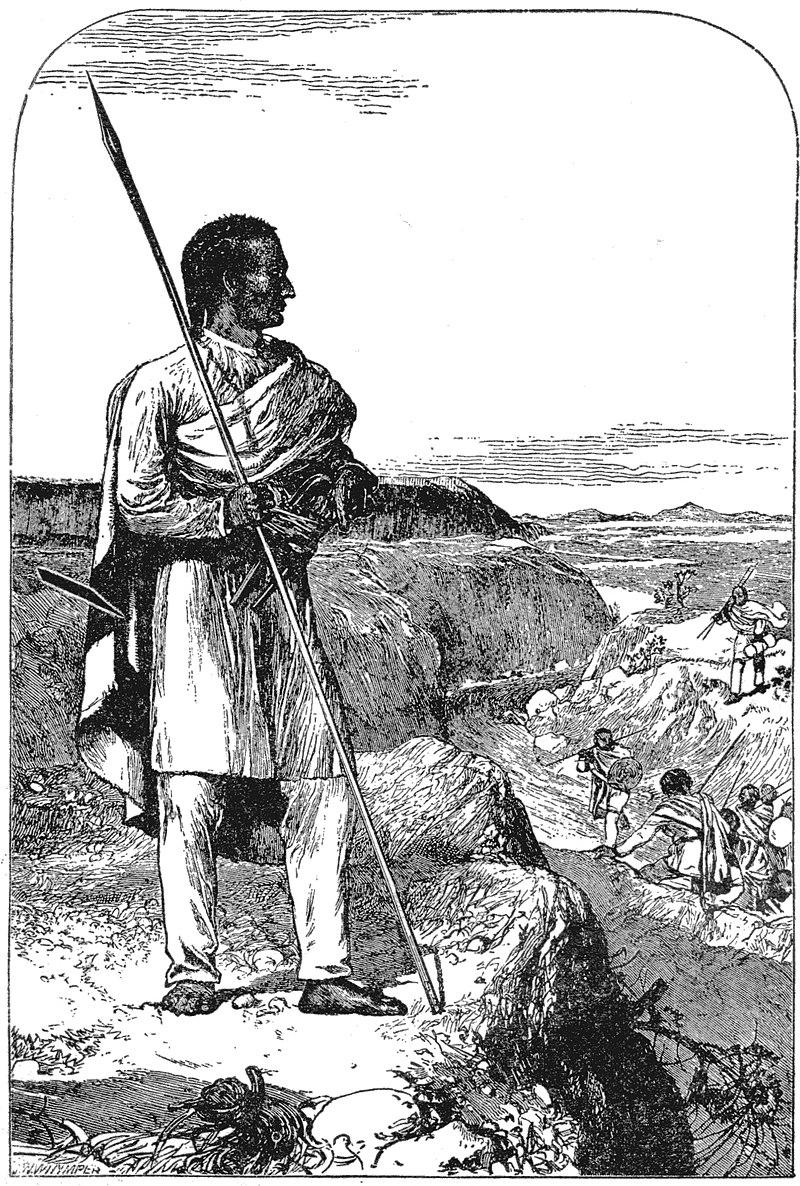 Moment image for Emperor Tewodros II ascends to the throne following his coronation ceremony.