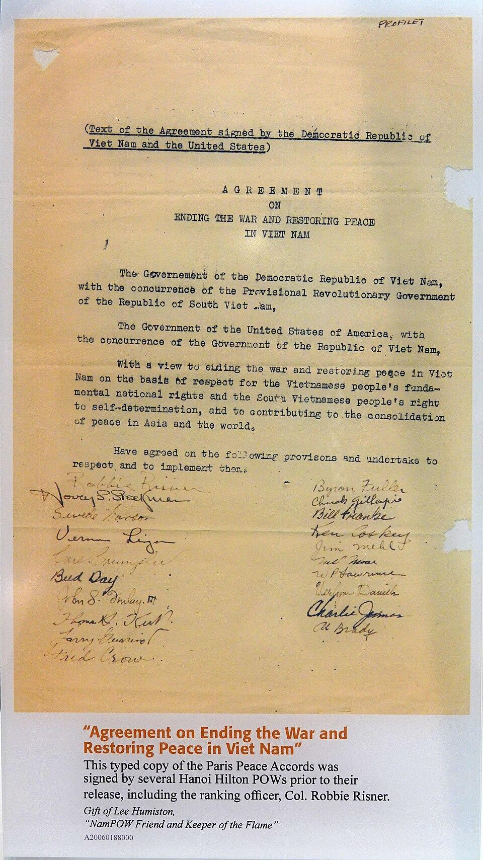 Moment image for Vietnam War and the Paris Peace Accords