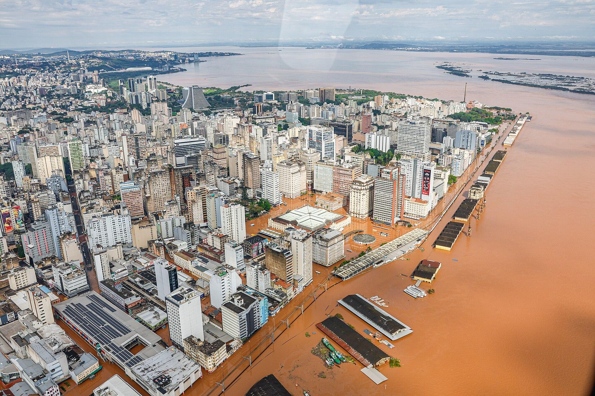 Moment image for Rio Grande do Sul Flooding: Severe floods hit Brazil, causing deaths, displacements, and infrastructure damage.