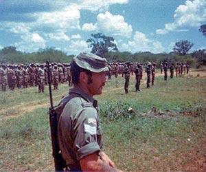 Moment image for Attacks on ZIPRA guerrilla base after Air Rhodesia downing