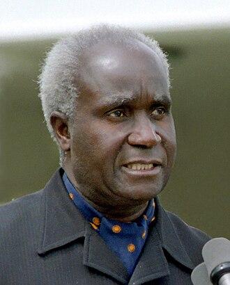 Moment image for Kaunda disqualified from presidential election.