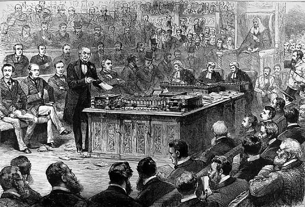 Moment image for Irish Home Rule Bill defeated, impacting political landscape in Britain.