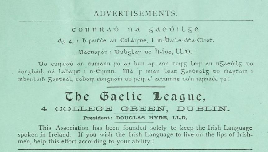 Moment image for Beginning of Gaelic League marks the start of Irish Renaissance promoting Irish culture and language.